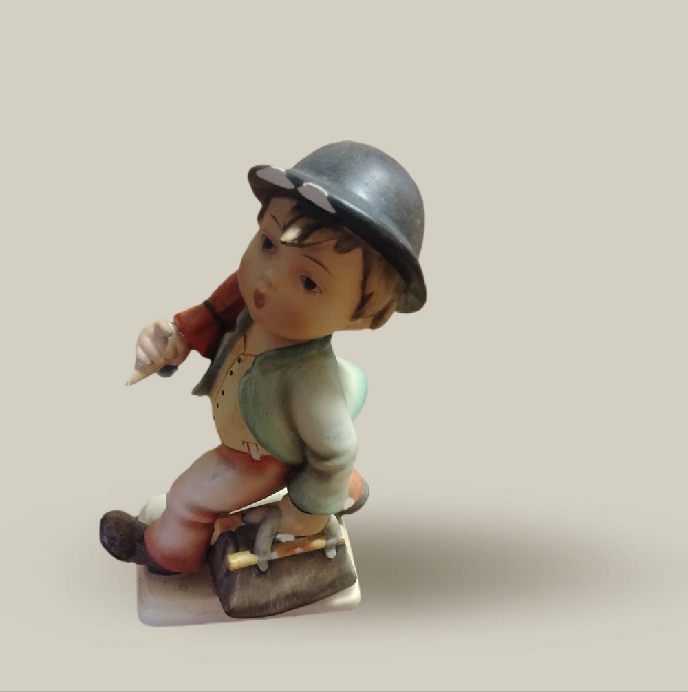 Charming Hummel Boy Figurine with Black Hat